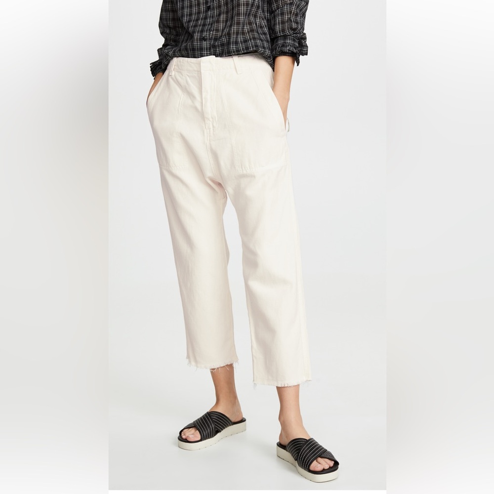 Nili Lotan Luna Pant in Eggshell